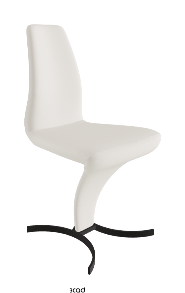 Betty Dining Chair_Matt Graphite_Soft Leather:_Lino