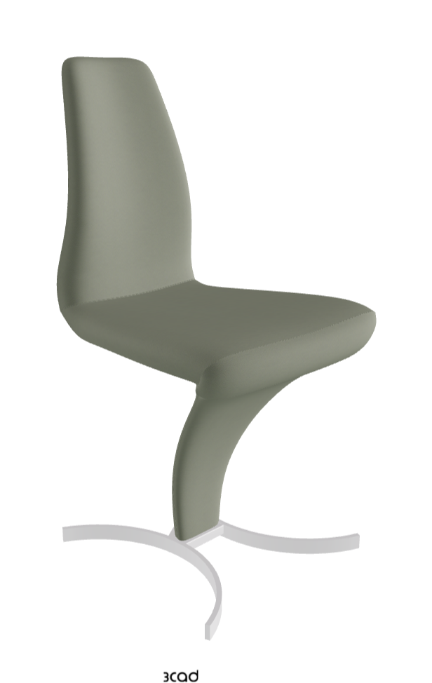 Betty Dining Chair_Chrome_Soft Leather_Cenere