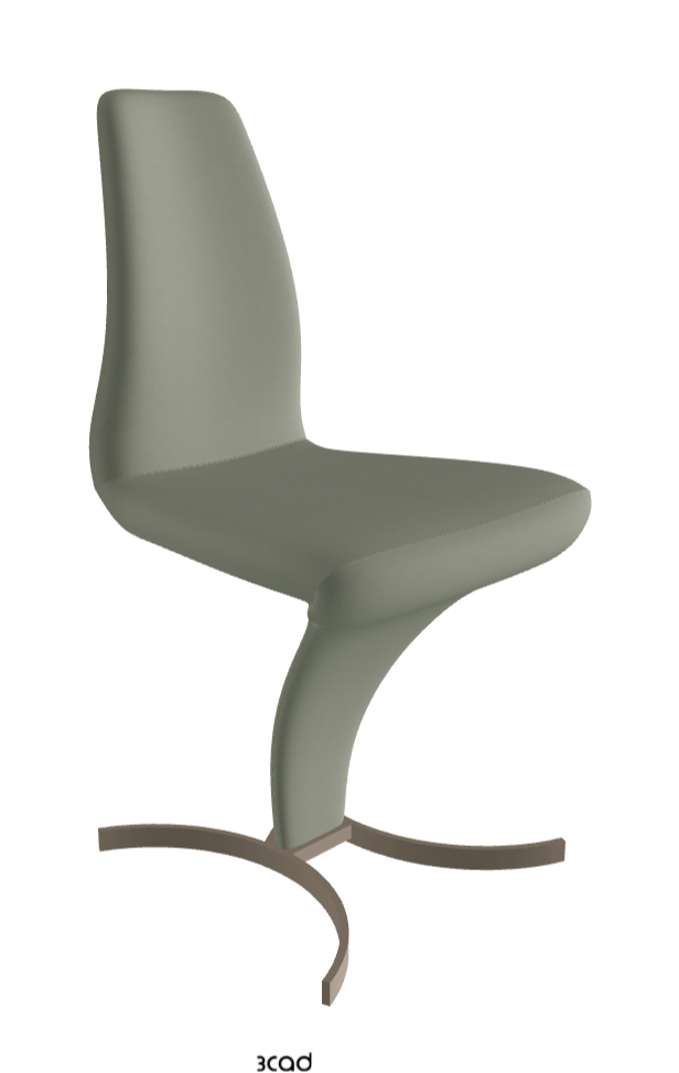 Betty Dining Chair_Titanium Embossed_Soft Leather:_Cenere
