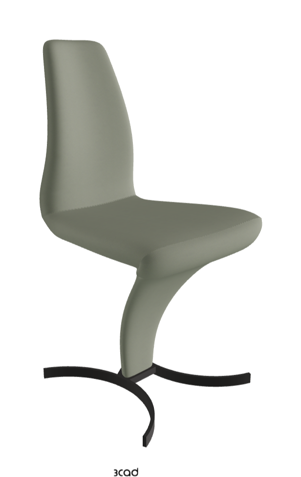 Betty Dining Chair_Matt Graphite_Soft Leather:_Cenere