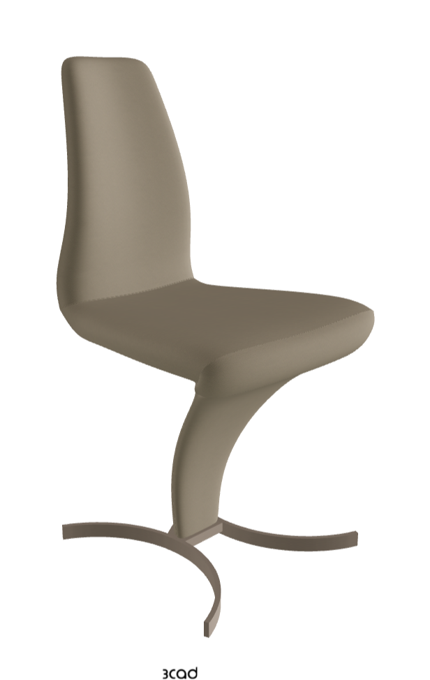 Betty Dining Chair_Titanium Embossed_Soft Leather:_Tortora