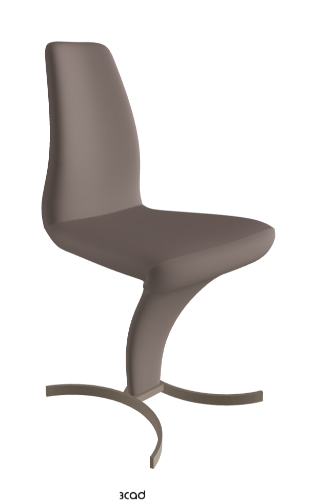 Betty Dining Chair_Titanium Embossed_Soft Leather:_Castoro