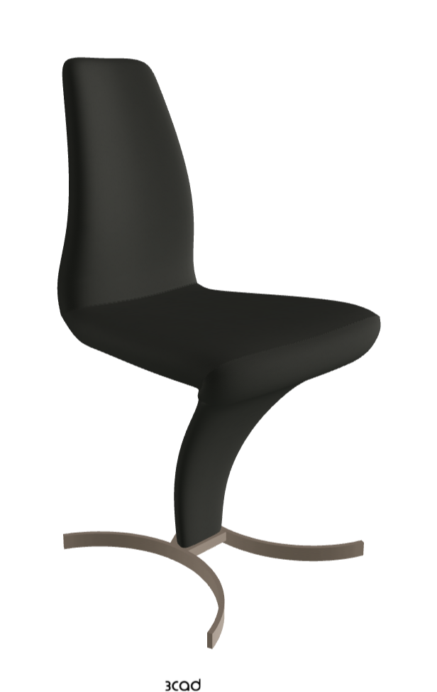 Betty Dining Chair_Titanium Embossed_Soft Leather:_Smoke
