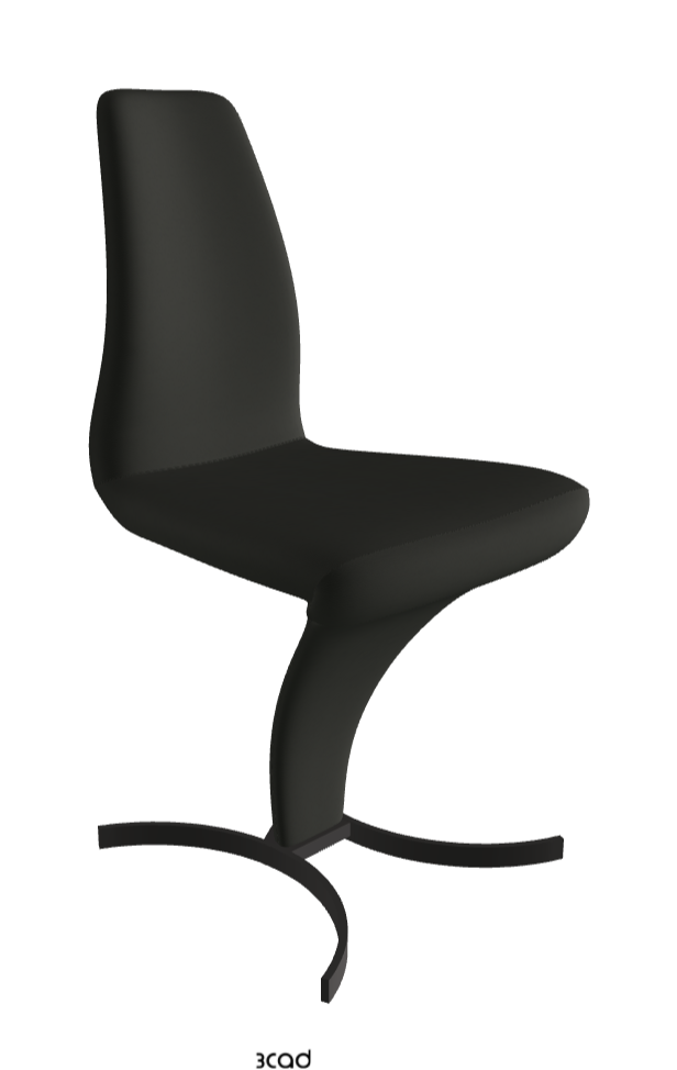 Betty Dining Chair_Matt Graphite_Soft Leather:_Smoke