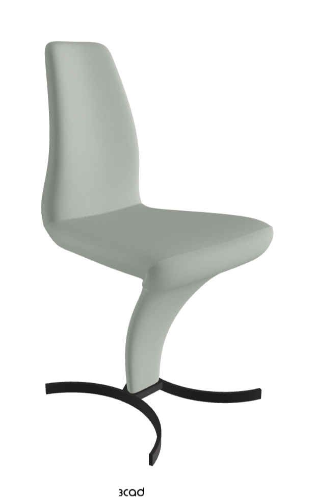 Betty Dining Chair_Matt Graphite_Soft Leather:_Ice