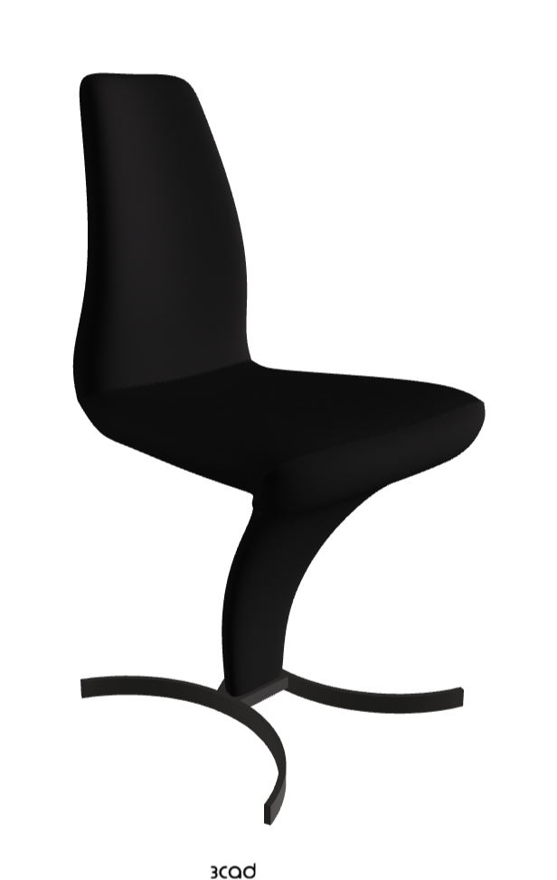 Betty Dining Chair_Matt Graphite_Soft Leather:_Nero