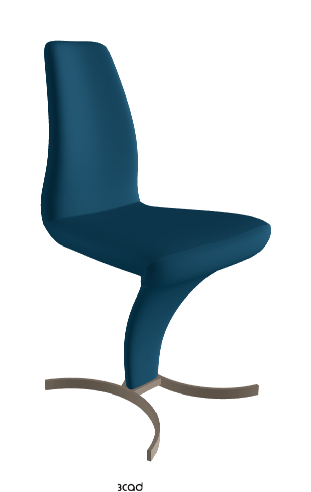 Betty Dining Chair_Titanium Embossed_Soft Leather:_Capri