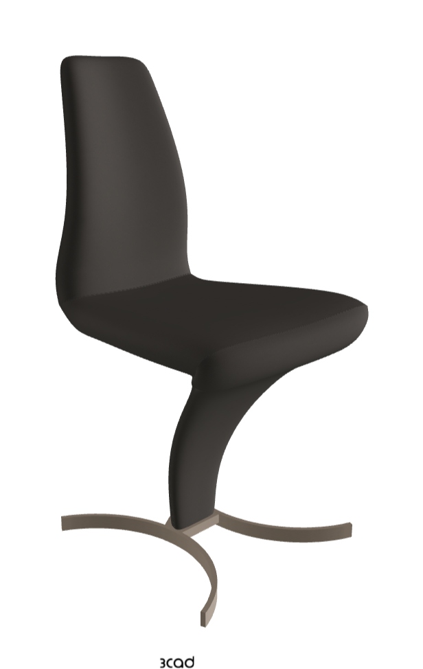 Betty Dining Chair_Titanium Embossed_Soft Leather:_Piombo