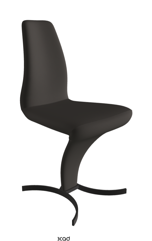 Betty Dining Chair_Matt Graphite_Soft Leather:_Piombo
