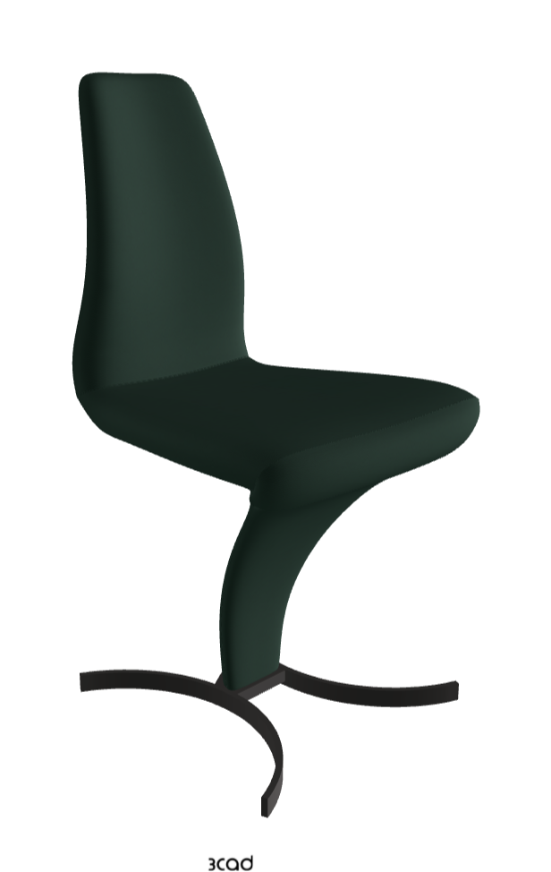 Betty Dining Chair_Matt Graphite_Soft Leather:_Sherwood