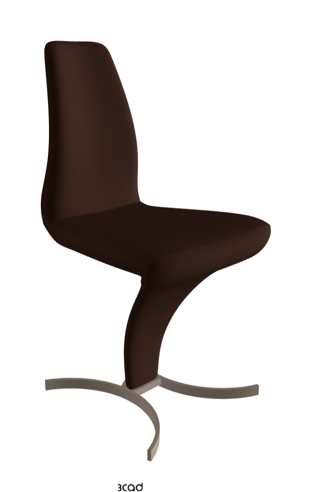 Betty Dining Chair_Titanium Embossed_Soft Leather:_Tabacco