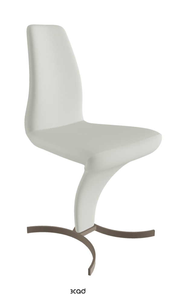 Betty Dining Chair_Titanium Embossed_Soft Leather:_Artico