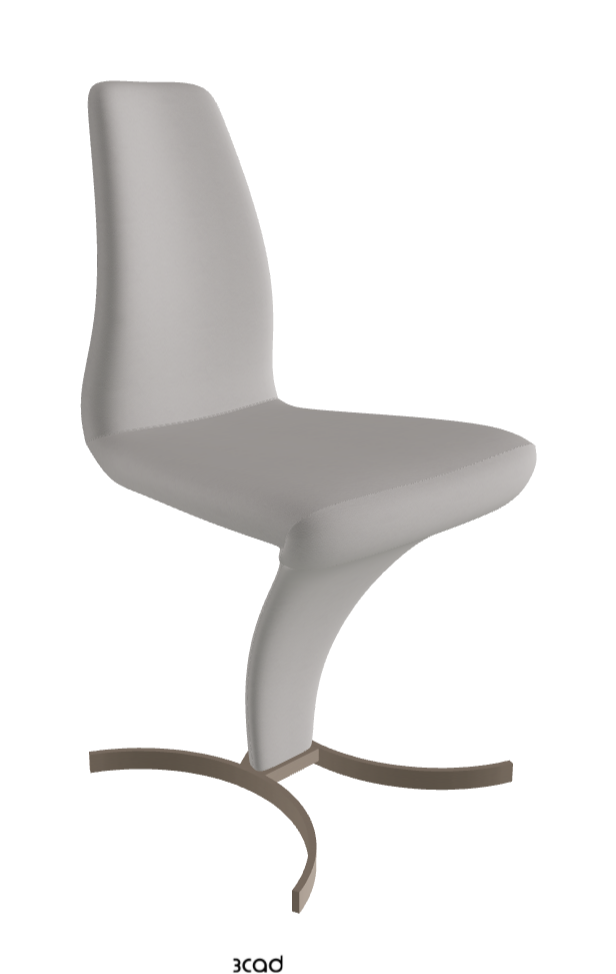 Betty Dining Chair_Titanium Embossed_Soft Leather:_Nardo
