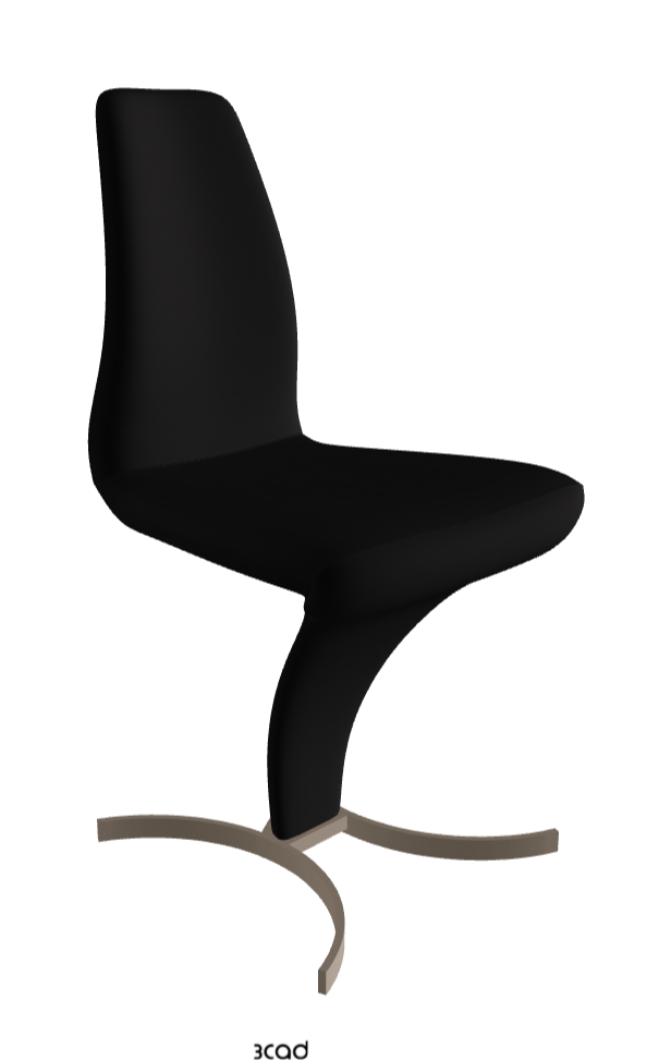 Betty Dining Chair_Titanium Embossed_Synthetic Leather:_Nero