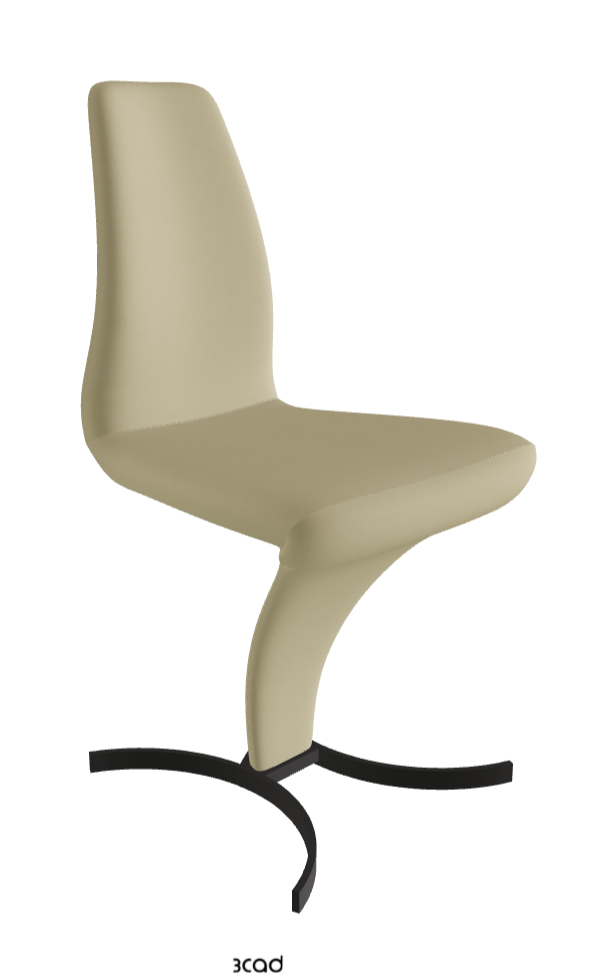 Betty Dining Chair_Matt Graphite_Synthetic Leather:_Canapa