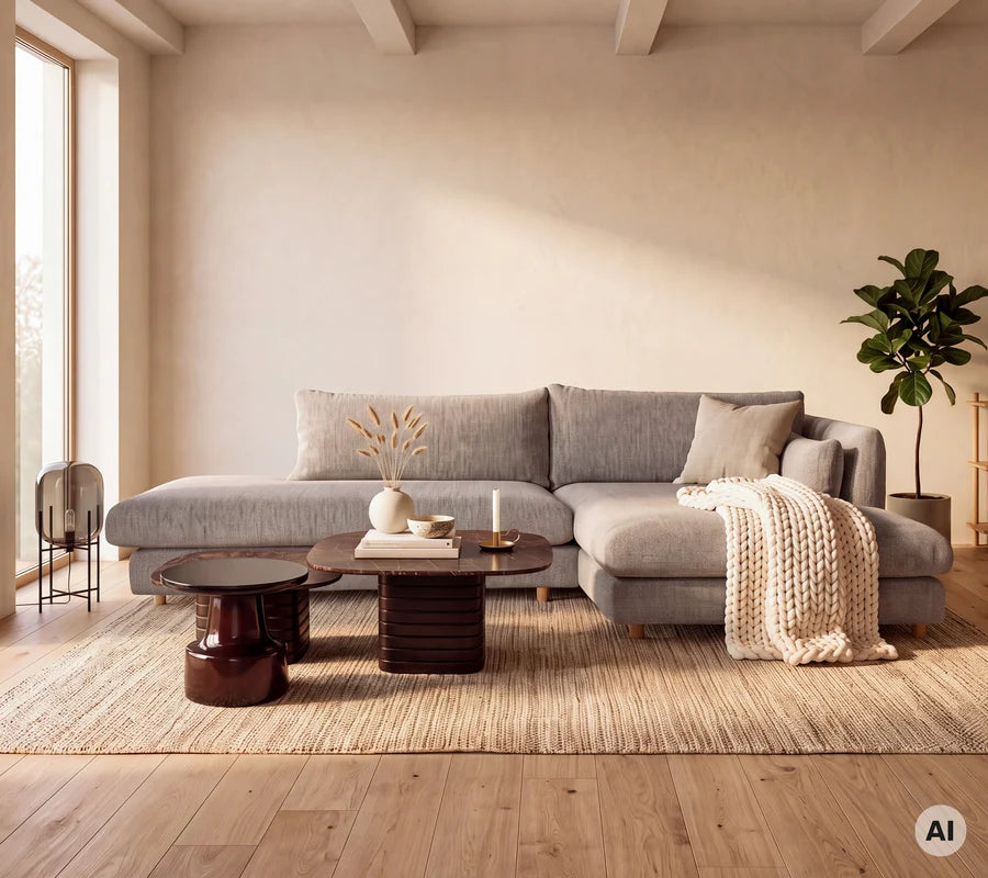 Cane-line Bloom Chaise Longue sofa module Left with Teak Legs