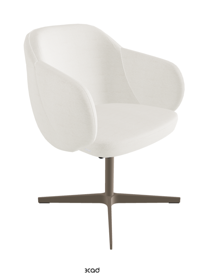 Bombe X Swivel Dining Armchair_Titanium Embossed_Fabric_B240