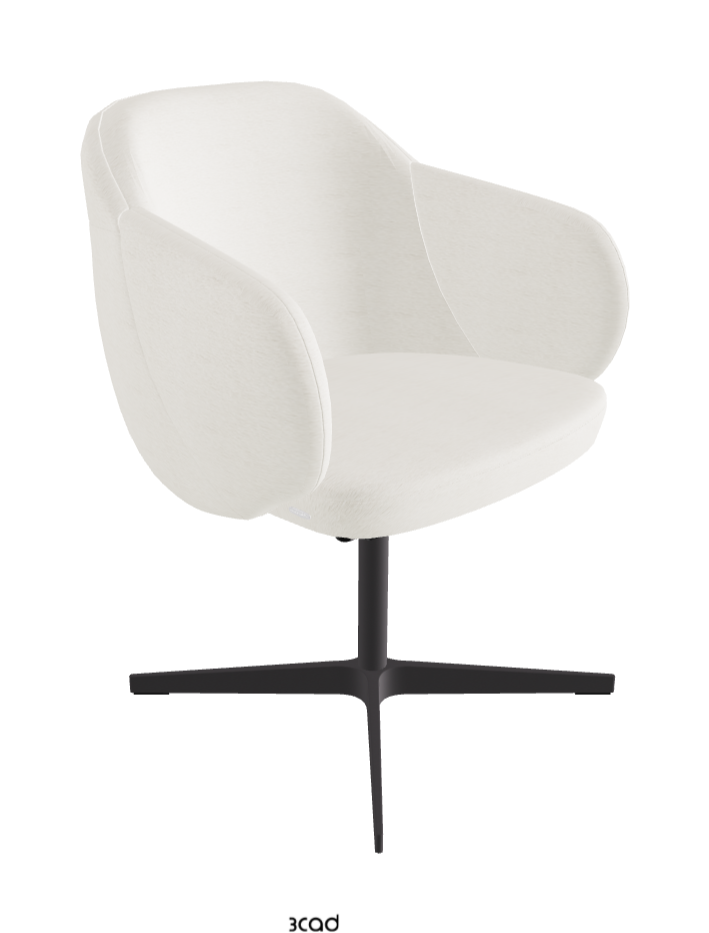 Bombe X Swivel Dining Armchair_Graphite Embossed_Fabric_B240