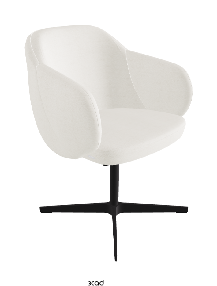 Bombe X Swivel Dining Armchair_Black Embossed_Fabric_B240