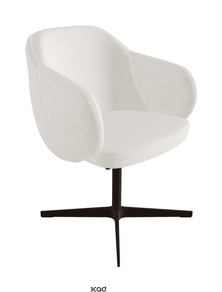 Bombe X Swivel Dining Armchair_Bronze Embossed_Fabric_B241