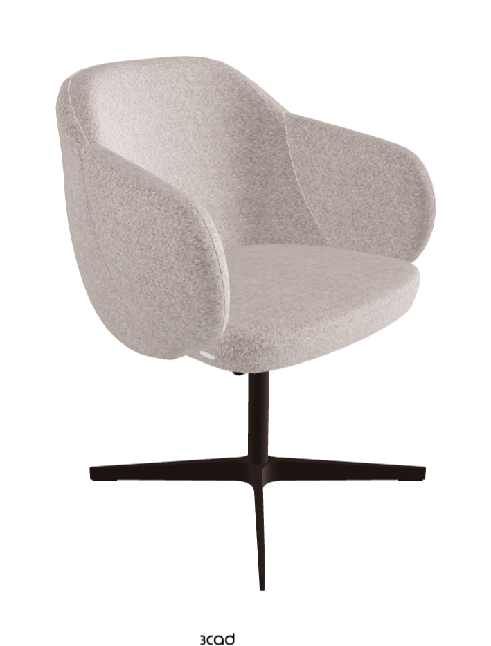 Bombe X Swivel Dining Armchair_Bronze Embossed_Fabric_B242