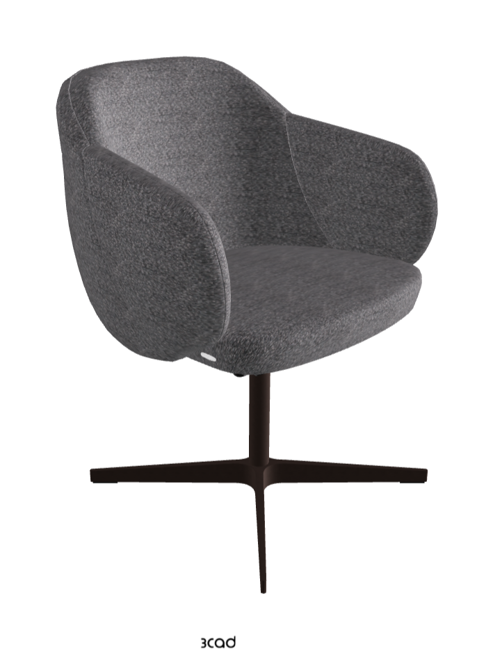 Bombe X Swivel Dining Armchair_Bronze Embossed_Fabric_B244