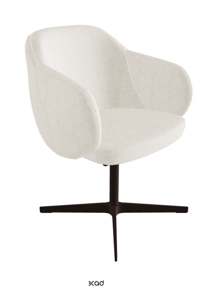 Bombe X Swivel Dining Armchair_Bronze Embossed_Fabric_B610