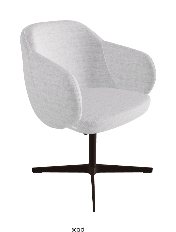 Bombe X Swivel Dining Armchair_Bronze Embossed_Fabric_B810
