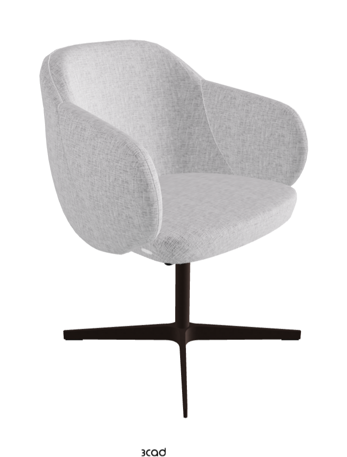 Bombe X Swivel Dining Armchair_Bronze Embossed_Fabric_B811
