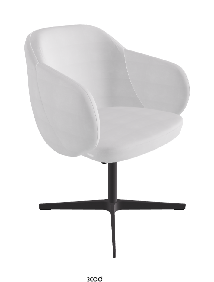 Bombe X Swivel Dining Armchair_Graphite Embossed_Fabric_B921