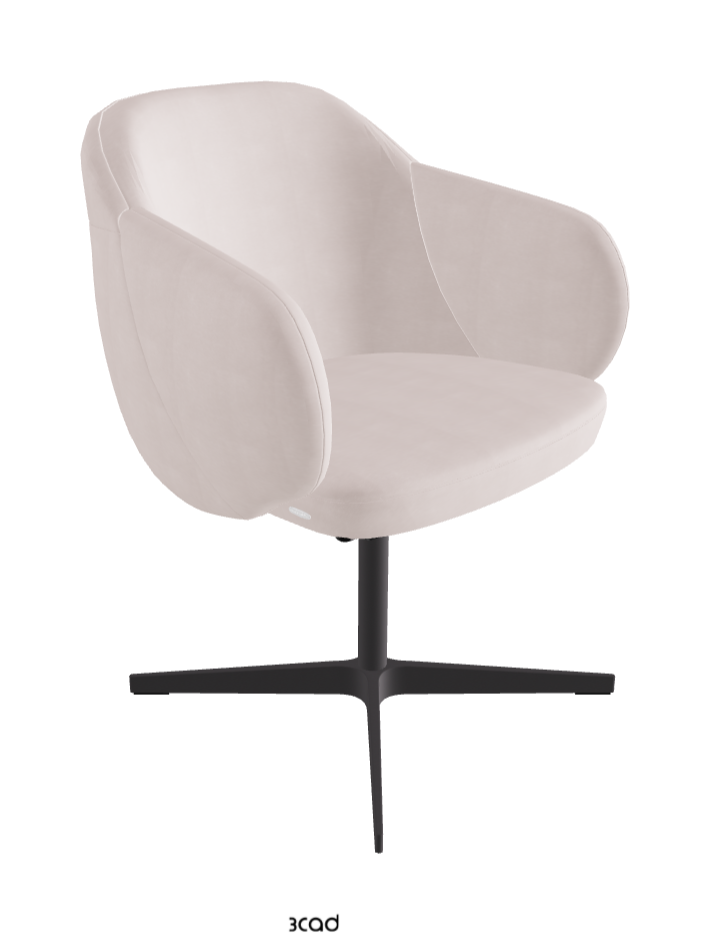 Bombe X Swivel Dining Armchair_Graphite Embossed_Fabric_B923