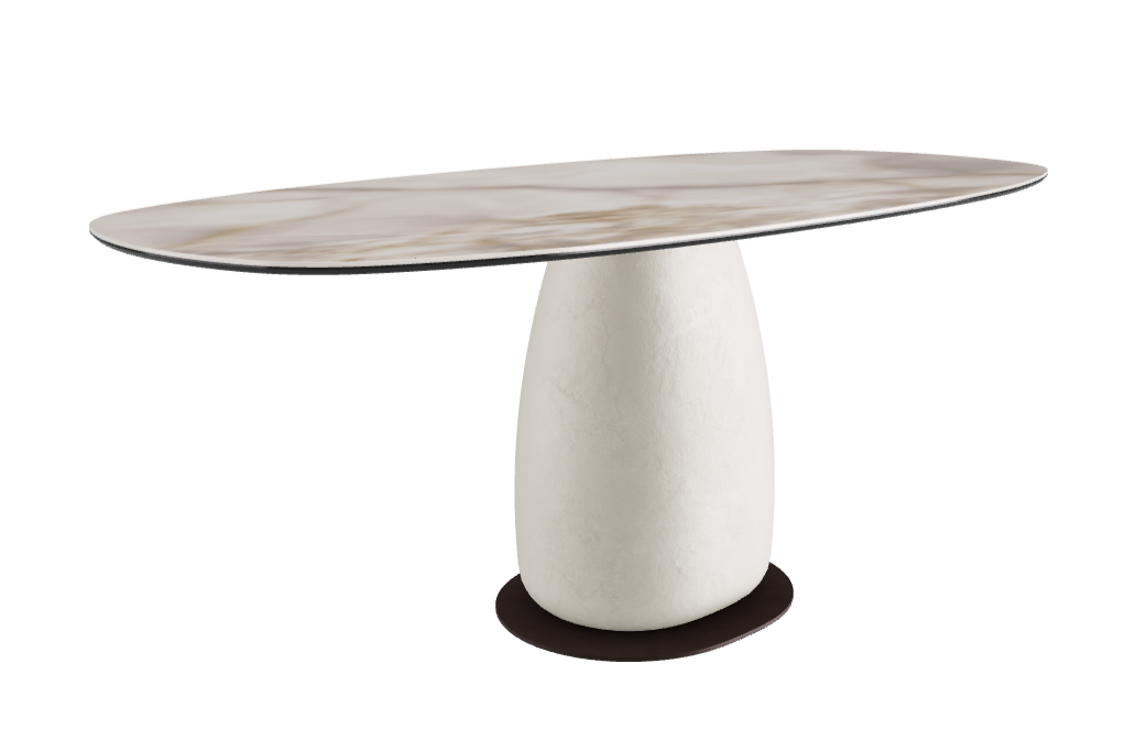 180x90x74h Biscuit Shaped_Alabastro_Cairo_Bronze Embossed