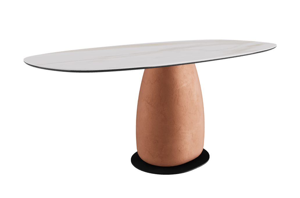 180x90x74h Biscuit Shaped_Matt Golden Calacatta_Marrakech_Black Embossed