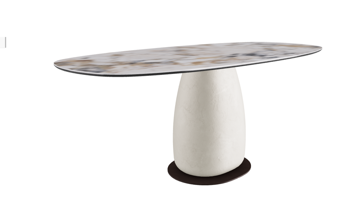 180x90x74h Biscuit Shaped_Makalu_Cairo_Bronze Embossed