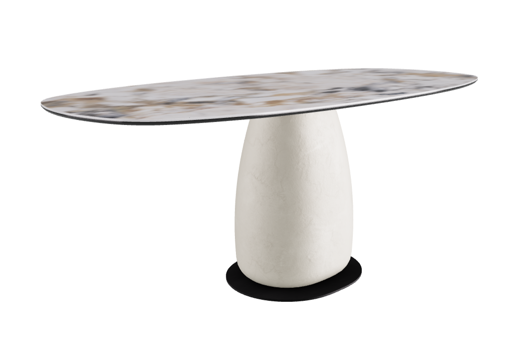 180x90x74h Biscuit Shaped_Makalu_Cairo_Black Embossed