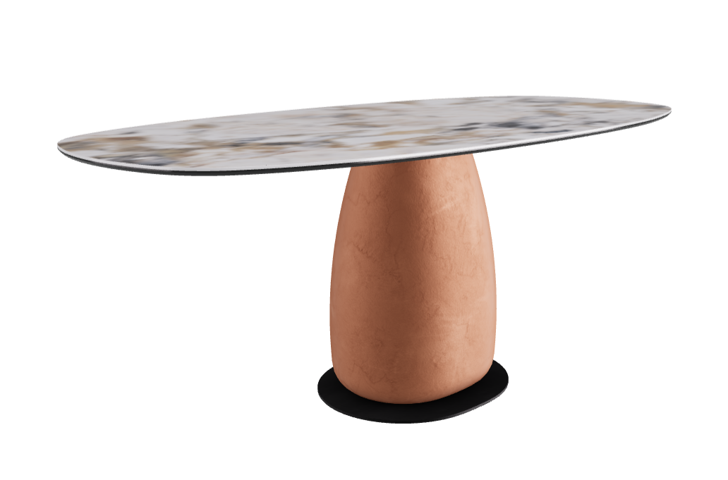 180x90x74h Biscuit Shaped_Makalu_Marrakech_Black Embossed