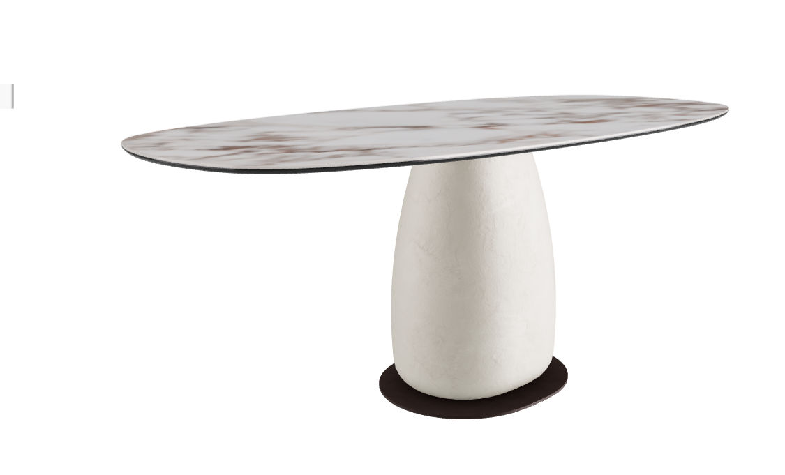 180x90x74h Biscuit Shaped_Breccia_Cairo_Bronze Embossed