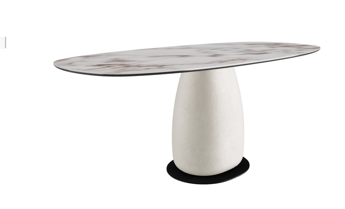 180x90x74h Biscuit Shaped_Breccia_Cairo_Black Embossed