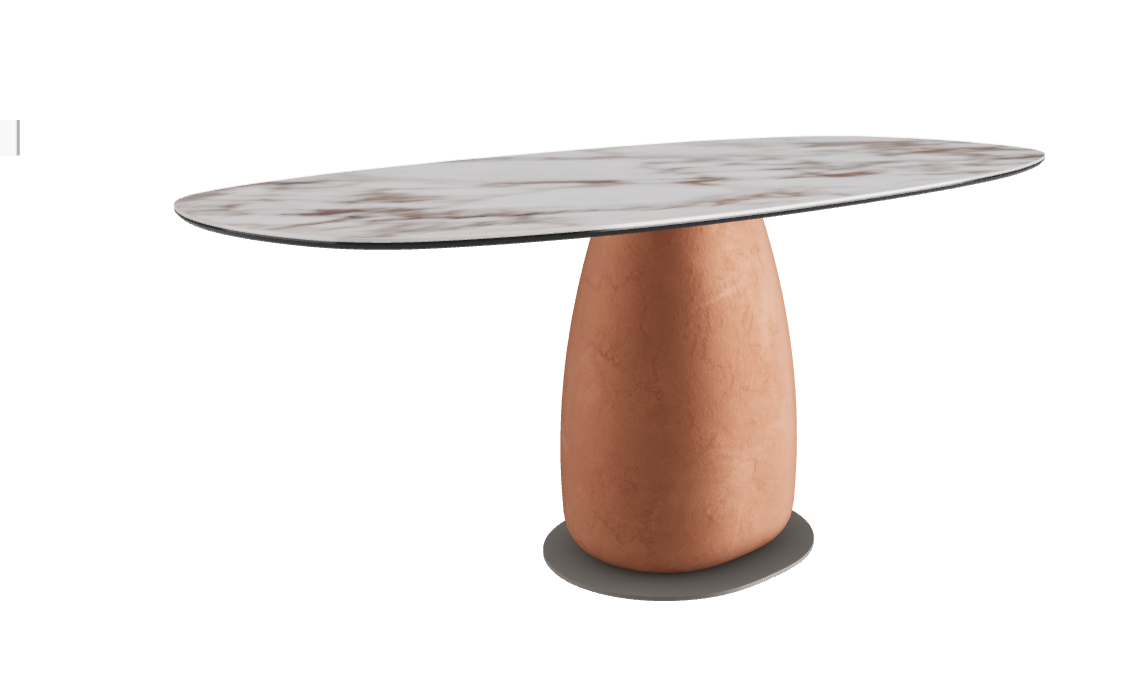 180x90x74h Biscuit Shaped_Breccia_Marrakech_Titanium Embossed