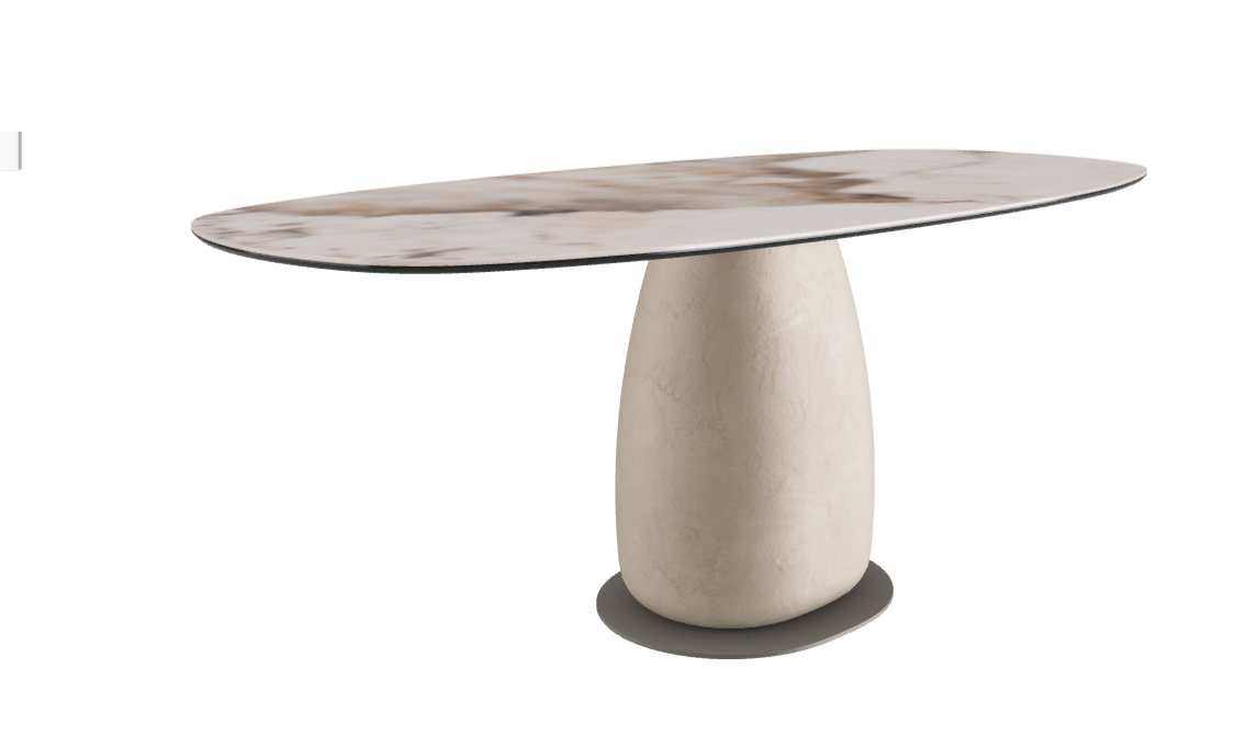 180x90x74h Biscuit Shaped_Corcovado_Oslo_Titanium Embossed