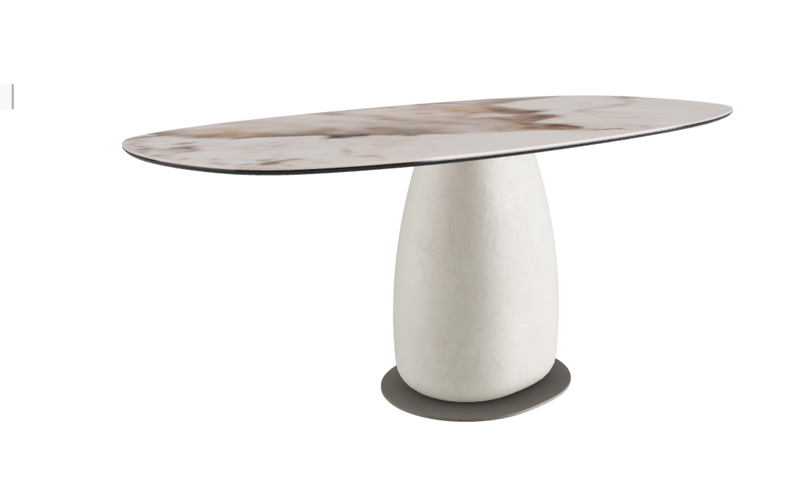 180x90x74h Biscuit Shaped_Corcovado_Cairo_Titanium Embossed