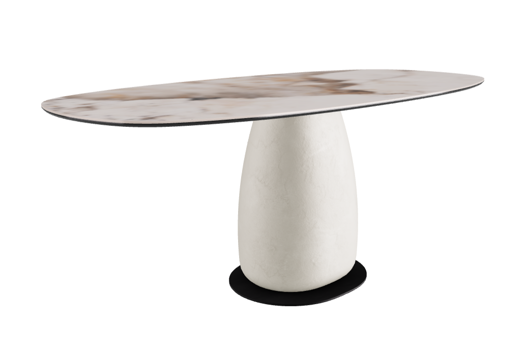 180x90x74h Biscuit Shaped_Corcovado_Cairo_Black Embossed