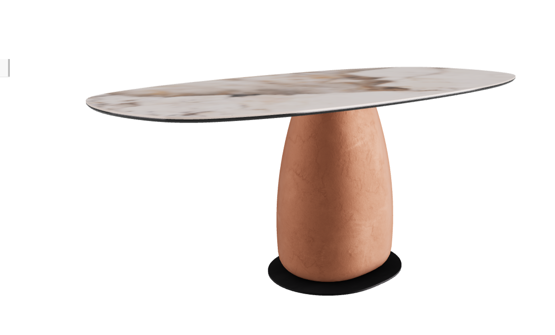 180x90x74h Biscuit Shaped_Corcovado_Marrakech_Black Embossed