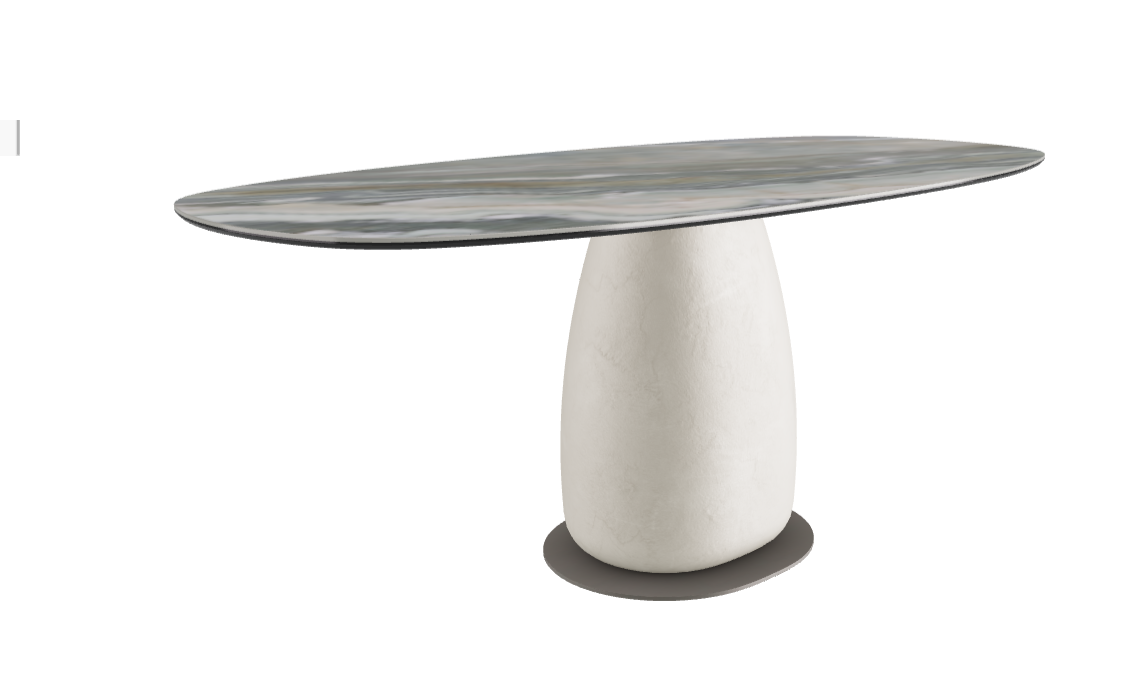 180x90x74h Biscuit Shaped_Kaindy_Cairo_Titanium Embossed