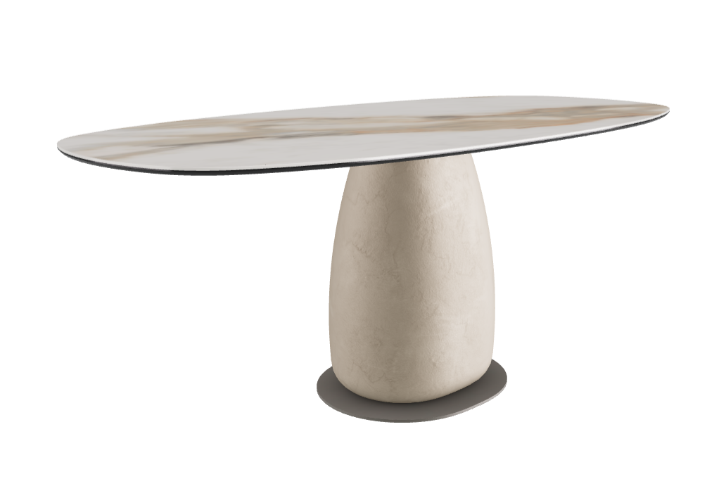 180x90x74h Biscuit Shaped_Glossy Borghini Calacatta_Oslo_Titanium Embossed
