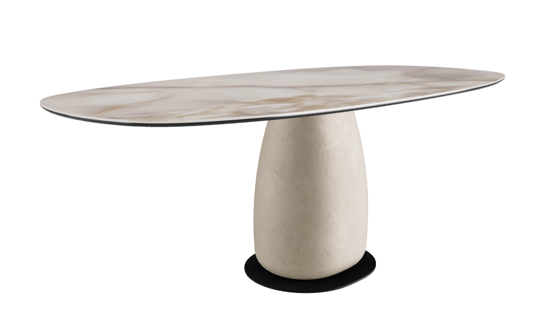 200x100x74h Biscuit Shaped_Alabastro_Oslo_Black Embossed