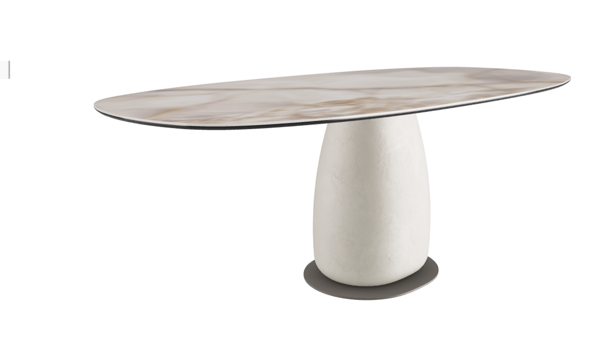 200x100x74h Biscuit Shaped_Alabastro_Cairo_Titanium Embossed