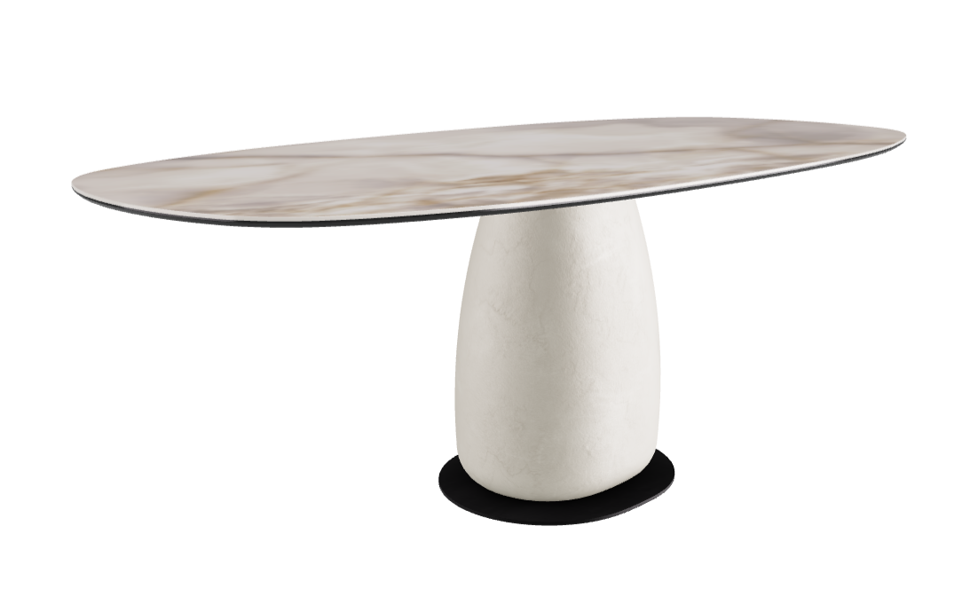 200x100x74h Biscuit Shaped_Alabastro_Cairo_Black Embossed