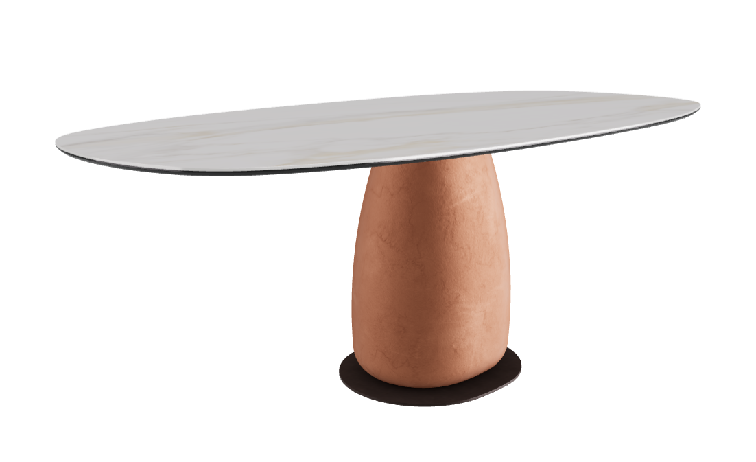 200x100x74h Biscuit Shaped_Glossy Golden Calacatta_Marrakech_Bronze Embossed