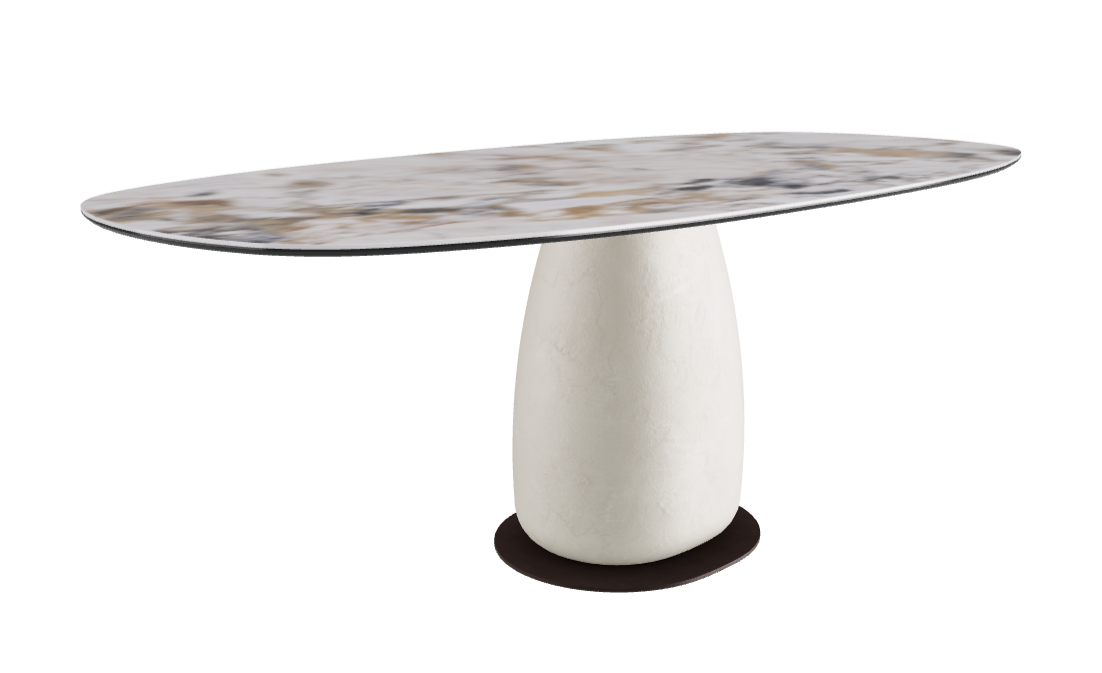 200x100x74h Biscuit Shaped_Makalu_Cairo_Bronze Embossed